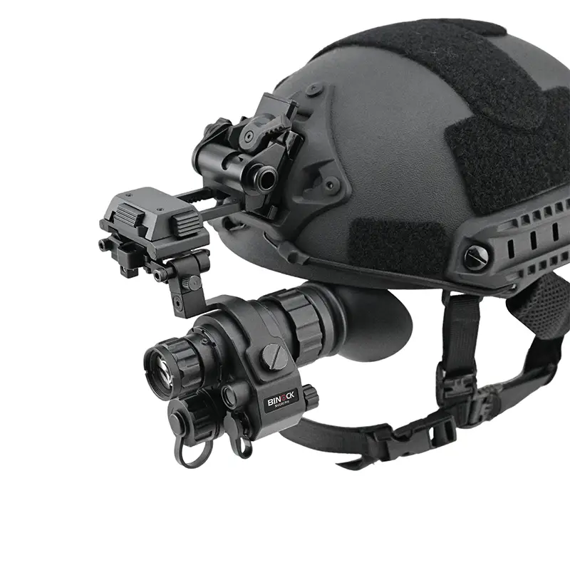 helmet with digital night vision goggles model nvg90pro on a white background