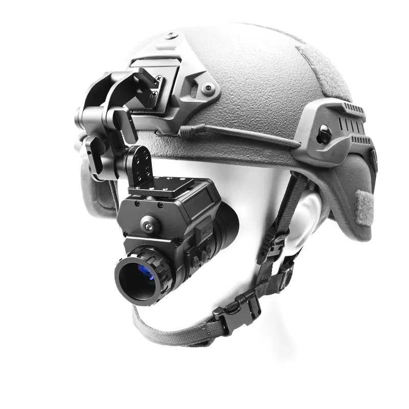 binock night vision monocular model nvg50 with helmet on a white background