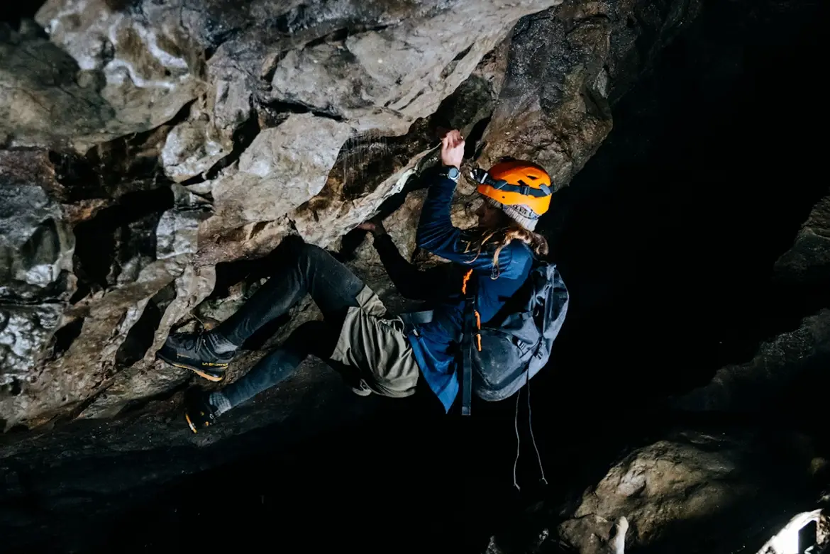 caving camping with night vision goggles